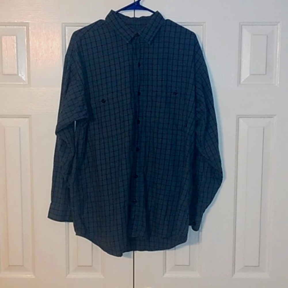 Patagonia Worn Wear Organic Cotton Men's Plaid Large Button Up Shirt.